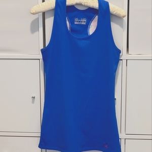 Under Armour medium fitted heat gear tank cobalt